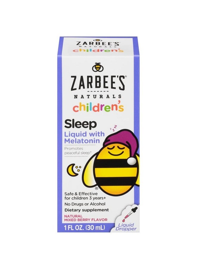 Zarbee's Naturals Children's Sleep Liquid with Melatonin Natural Berry Flavor - 1 oz, Pack of 2 - Image 1