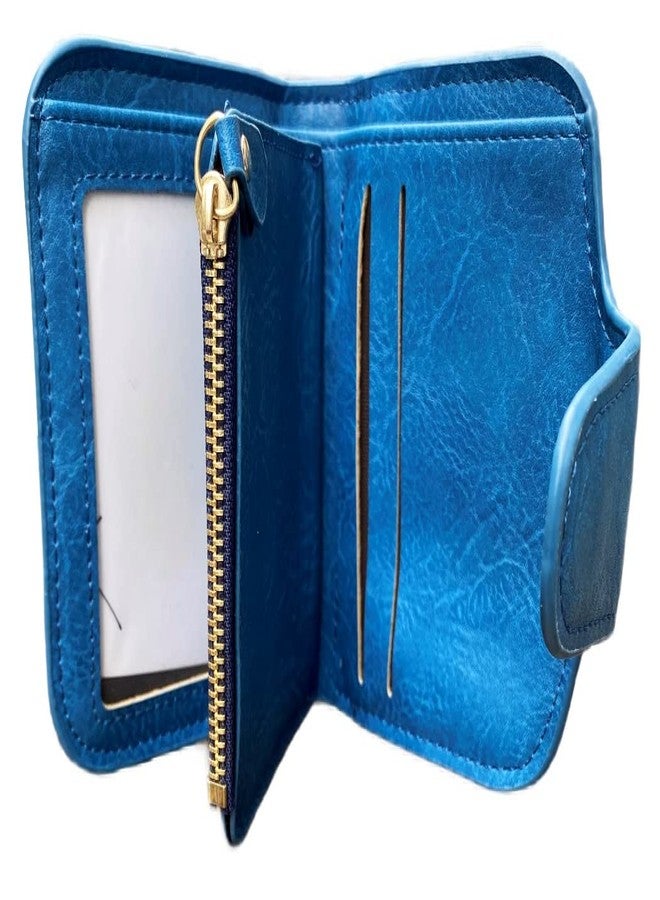 Alexvyan Blue Women Small Wallet Purse Female Hand Women/Ladies/Girls Wallets Card Holder 3 Pocket-1 - Image 4