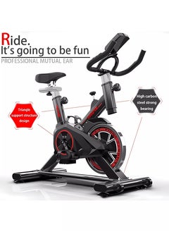 WAMIT Exercise Bike, Indoor Cycling Bike Stationary, Cycle Bike with Comfortable Seat Cushion, Digital Display with Pulse, iPad Holder  - Image 5