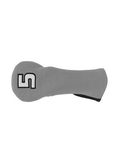 Thoraya Durable Golf Knitting Club Headcovers Waterproof Outdoor PU Golf Head Protector CoverGray Black  - Image 2