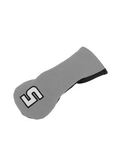 Thoraya Durable Golf Knitting Club Headcovers Waterproof Outdoor PU Golf Head Protector CoverGray Black  - Image 3
