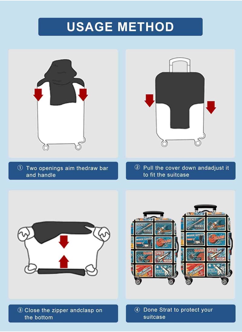 URbazaar Elastic Travel Luggage Cover Travel Suitcase Protective Cover for Trunk Case Apply to luggage Suitcase Cover  - Image 5