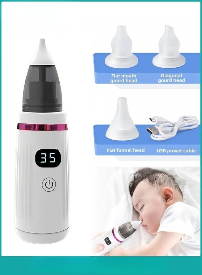 USB Rechargeable Electric Baby Nasal Aspirator with 3 Soft Silicone Tips & 5 Adjustable Suction Levels – Portable Nose Cleaner & Snot Remover for Newborns, Infants and Toddlers, Gentle, Safe and Easy to Use - Image 1
