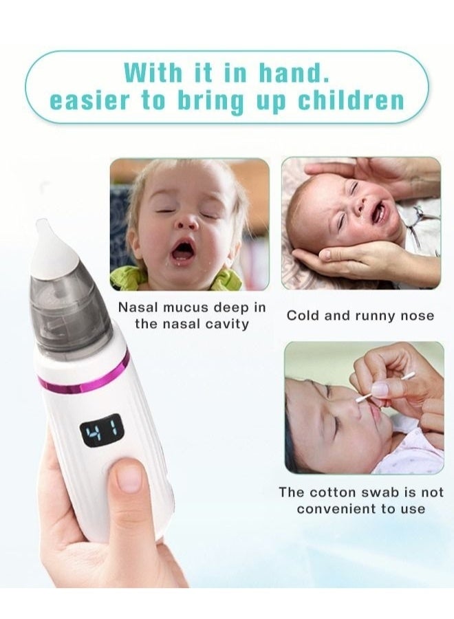 USB Rechargeable Electric Baby Nasal Aspirator with 3 Soft Silicone Tips & 5 Adjustable Suction Levels – Portable Nose Cleaner & Snot Remover for Newborns, Infants and Toddlers, Gentle, Safe and Easy to Use - Image 3