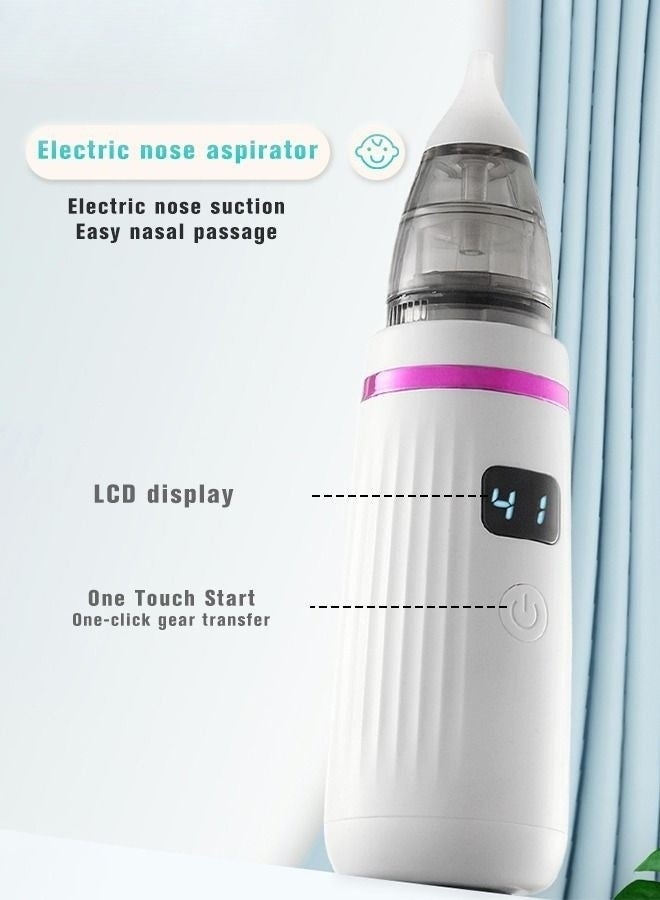 USB Rechargeable Electric Baby Nasal Aspirator with 3 Soft Silicone Tips & 5 Adjustable Suction Levels – Portable Nose Cleaner & Snot Remover for Newborns, Infants and Toddlers, Gentle, Safe and Easy to Use - Image 2
