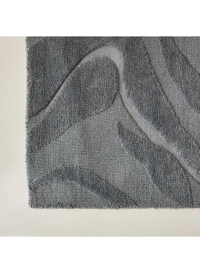 Home Box Milton Waves Knitted Microfibre Rug 75 X 150 Cm
