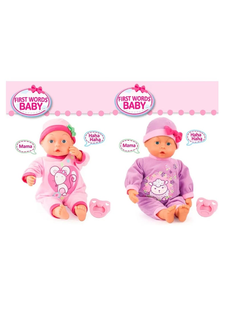 Bayer First Words Baby with 24 Baby Sounds 33Cm