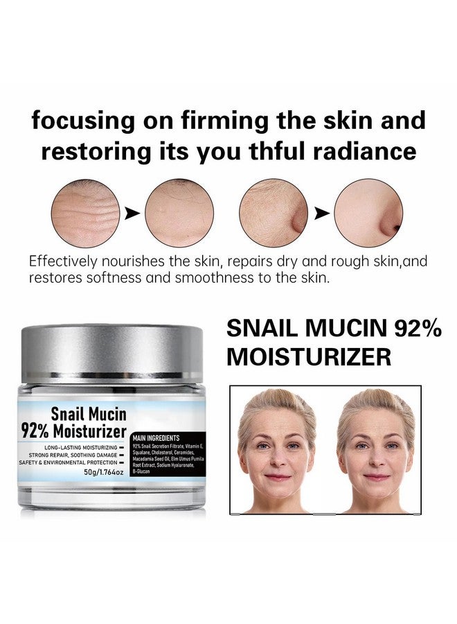 Peehss Snail Mucin 92% Moisturizer Daily Face Gel Cream, Crema De Baba De Caracol Original, Snail Secretion Filtrate Nourishing Cream, Moisturizer Face Cream Snail Mucin (2) - Image 3