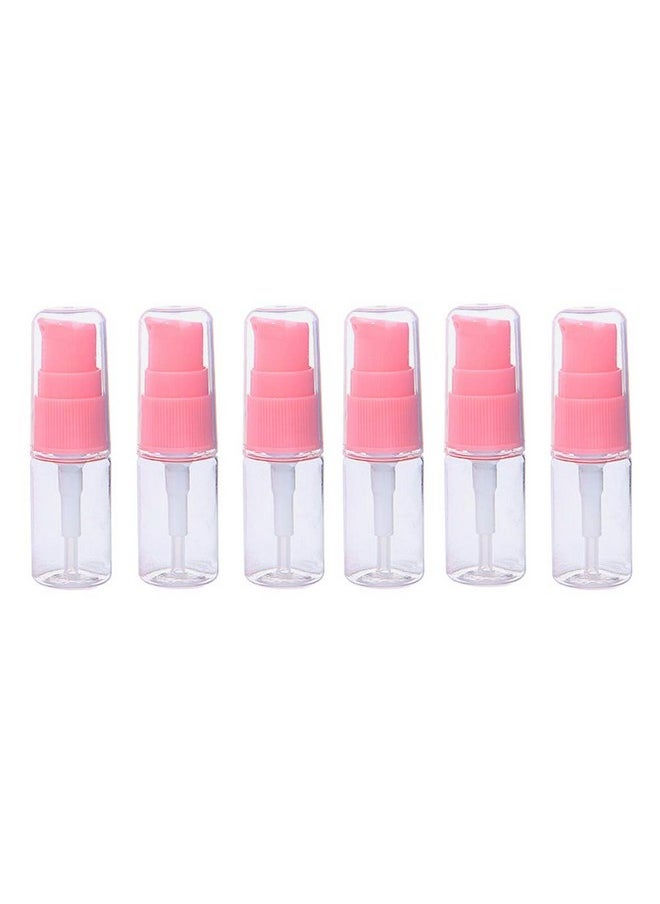 ericotry 6 Pack Empty 10Ml Plastic Pump Bottles Cream Shampoo Lotion Pump Bottle Refillable Sample Travel Bottles Toiletries Liquid Container Jar Pot Vial For Cosmetic Make-Up (Transparent)  - Image 1