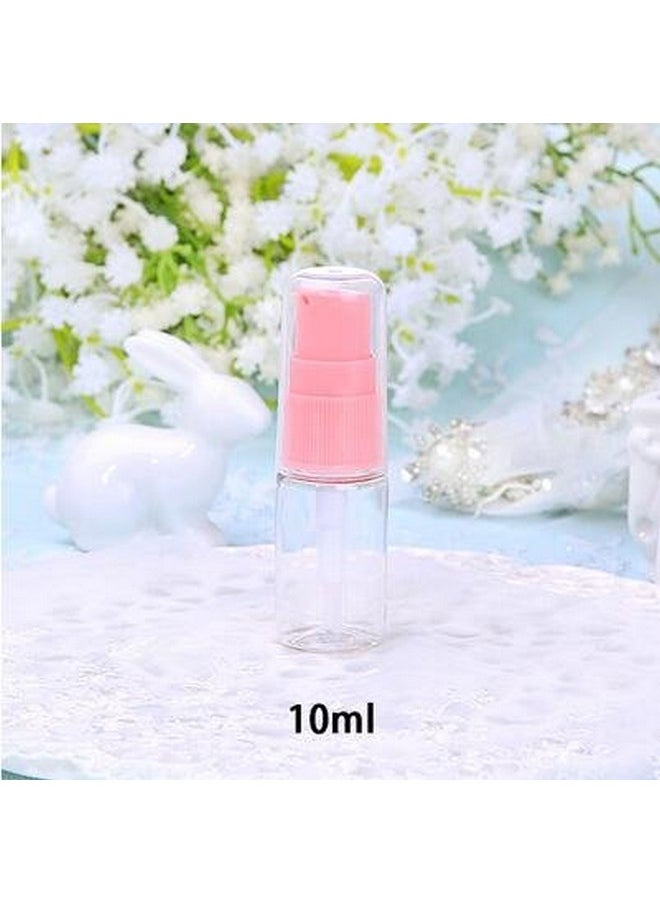 ericotry 6 Pack Empty 10Ml Plastic Pump Bottles Cream Shampoo Lotion Pump Bottle Refillable Sample Travel Bottles Toiletries Liquid Container Jar Pot Vial For Cosmetic Make-Up (Transparent)  - Image 2