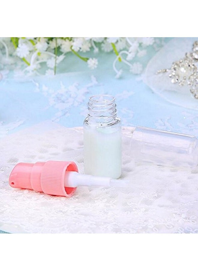 ericotry 6 Pack Empty 10Ml Plastic Pump Bottles Cream Shampoo Lotion Pump Bottle Refillable Sample Travel Bottles Toiletries Liquid Container Jar Pot Vial For Cosmetic Make-Up (Transparent)  - Image 3