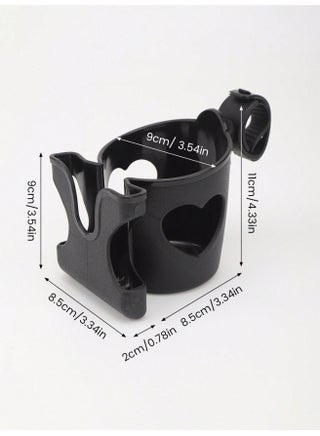 حامل أكواب لعربة الأطفال، حامل أكواب وحامل هاتف، حامل مشروبات محمول، حامل لعربات الأطفال والدراجات (أسود) - view 2