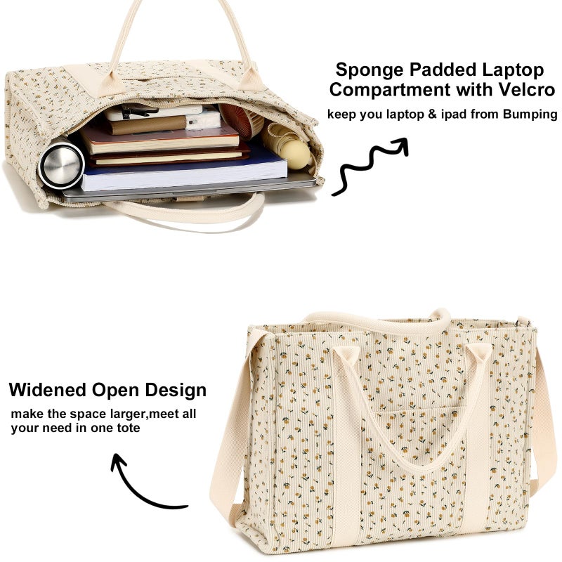 BTOOP Laptop Tote Bag for Women Work 15.6 inch Shoulder Bags Computer Messenger Purse Teacher Handbag Office Briefcase - Image 5