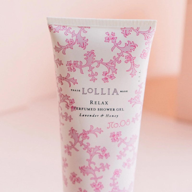 LOLLIA Relax Shower Gel, 8 fl. oz. â€“ Lavender & Honey â€“ Scented Shower Gel, Shea Butter Body Wash, Bath Wash for Women, Moisturizing Body Wash - Image 3