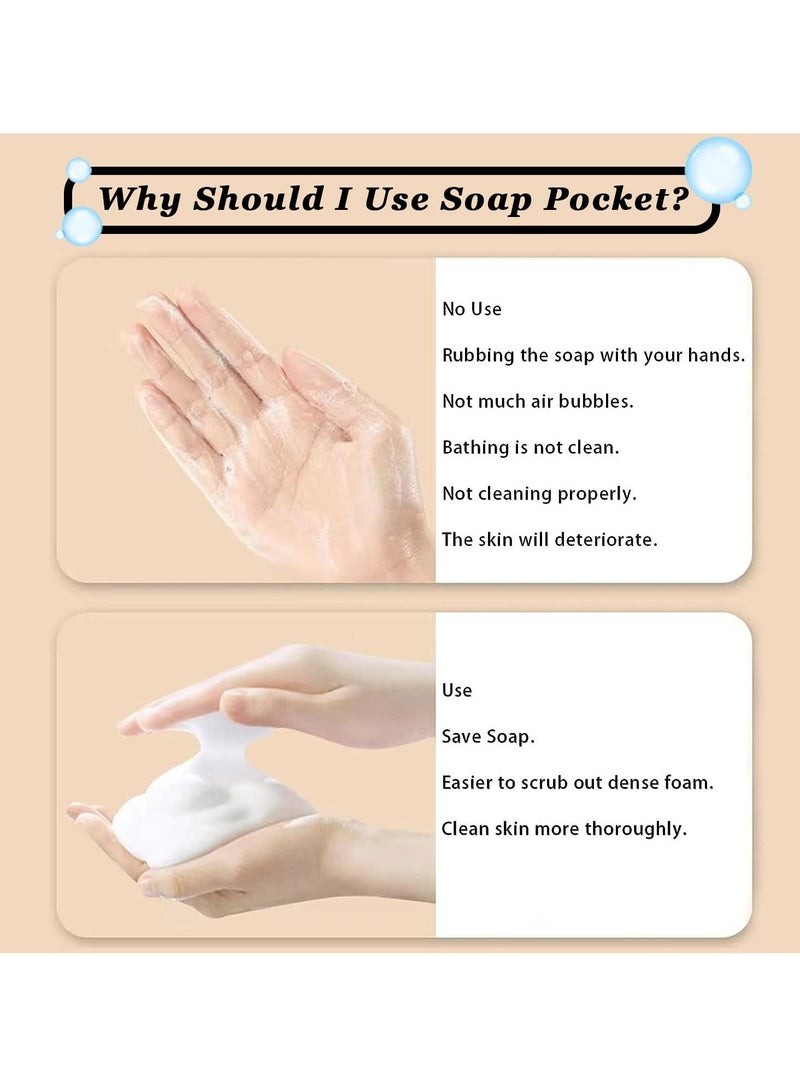 Oasisgalore 6 Pieces Soap Bags, Soap Savers for Bar Soap for Deep Exfoliating,Soap Sock for Use in Shower - Image 2