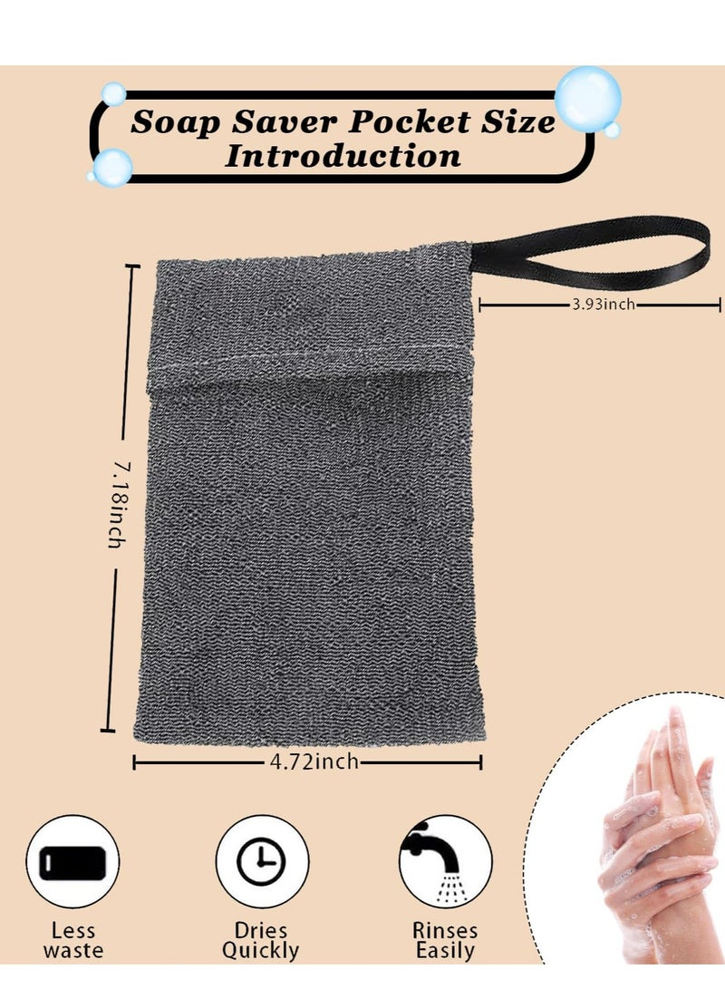Oasisgalore 6 Pieces Soap Bags, Soap Savers for Bar Soap for Deep Exfoliating,Soap Sock for Use in Shower - Image 4