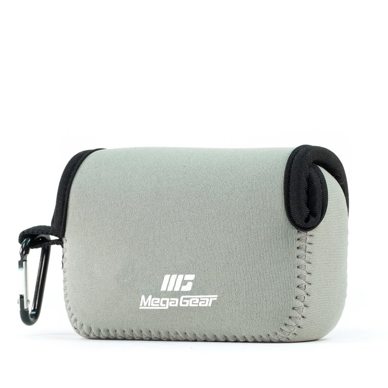 MegaGear Canon Powershot Sx730 Hs, Sx720 Hs, Sx710 Hs, G16, G15 Ultra Light Neoprene Camera Case, With Carabiner - Gray - MG1246, PU Leather - Image 2