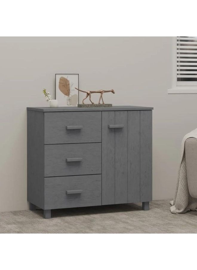 vidaxl vidaXL Sideboard HAMAR Dark Grey 90x40x80 cm Solid Pinewood  - Image 1