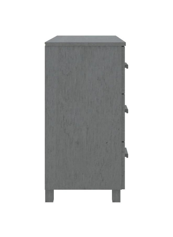 vidaxl vidaXL Sideboard HAMAR Dark Grey 90x40x80 cm Solid Pinewood  - Image 2