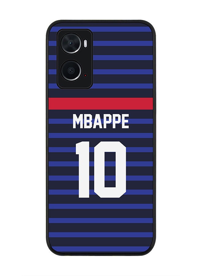 Stylizedd Rugged Black edge case for Oppo A96 4G/A36/A76 Slim fit Soft Case Flexible Rubber Edges Anti Drop TPU Gel Thin Cover - Football Team - France Player Name - Mbappe - Image 1