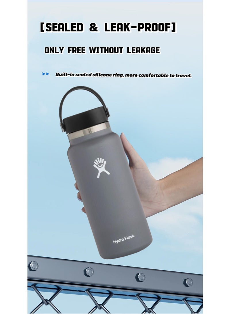 Hydro Flask Vacuum Insulated Water Bottle 1200ml - Portable Space-Grade Thermos with Handle for Sports & Outdoors - Leakproof, Non-Slip Grip, Ideal for Fitness, Camping & Hydration - Image 2