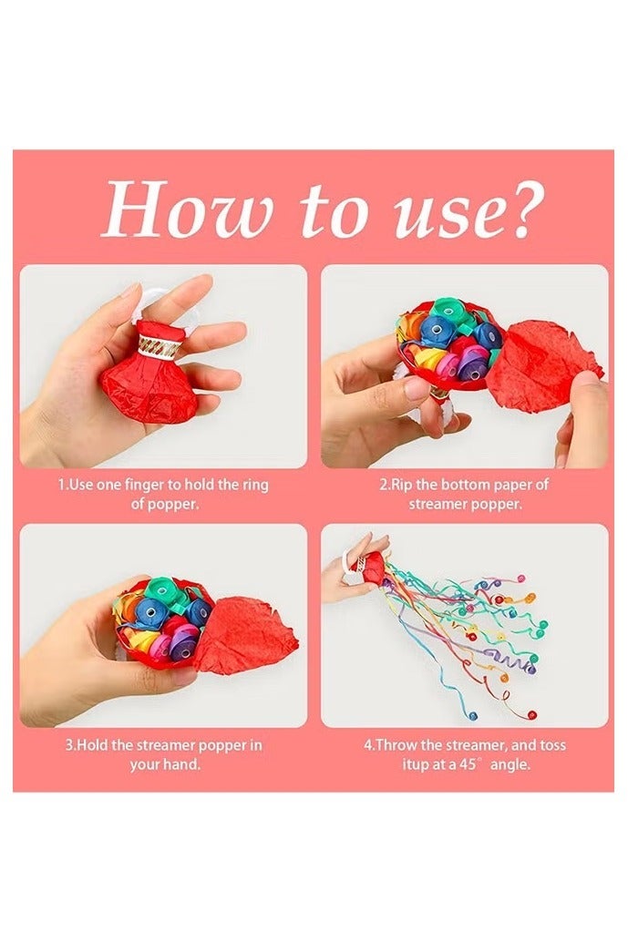 سيسلي 1PC كرات confetti ورق حماس فوانيس ورق مقذوفات سترميرز - Image 2