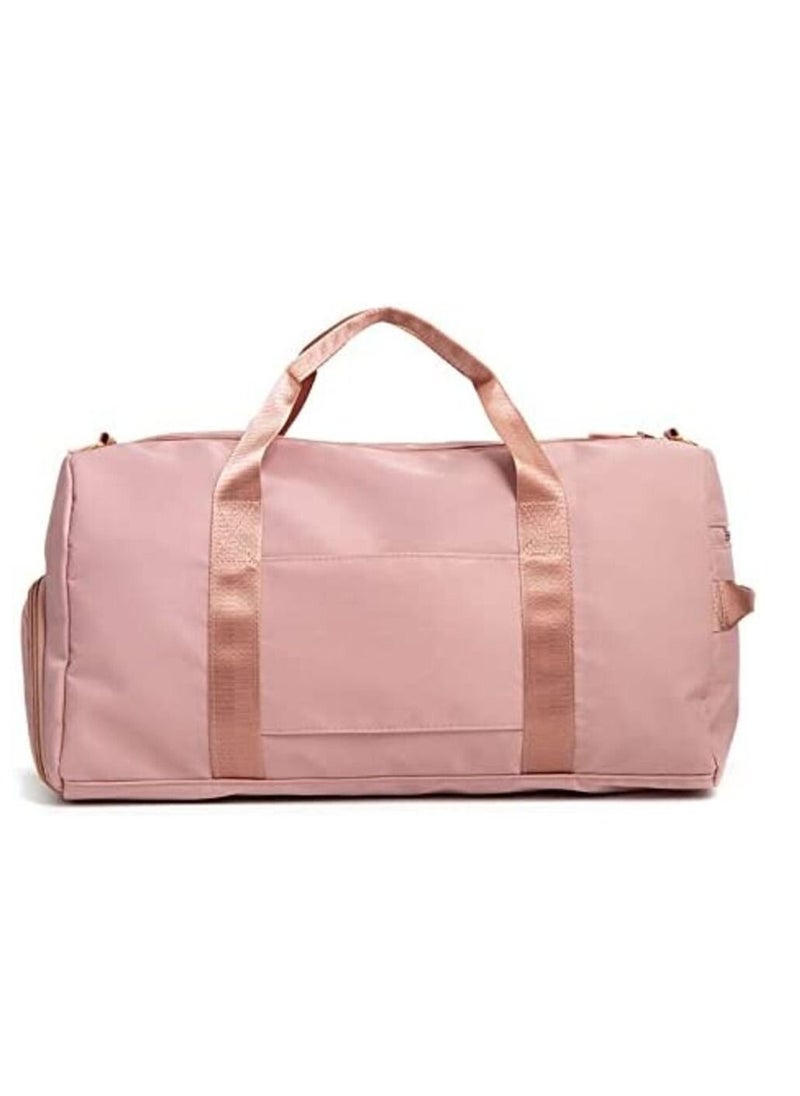 MahMir - Gym Bag with Shoes Compartment, Sports Bag with Waterproof Pocket for Wet Towels, Travel Duffel Bag for Men and Women by MahMir (Pink) - Image 1