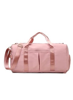 MahMir Gym Bag with Shoes Compartment, Sports Bag with Waterproof Pocket for Wet Towels, Travel Duffel Bag for Men and Women by MahMir (Pink)  - Image 2