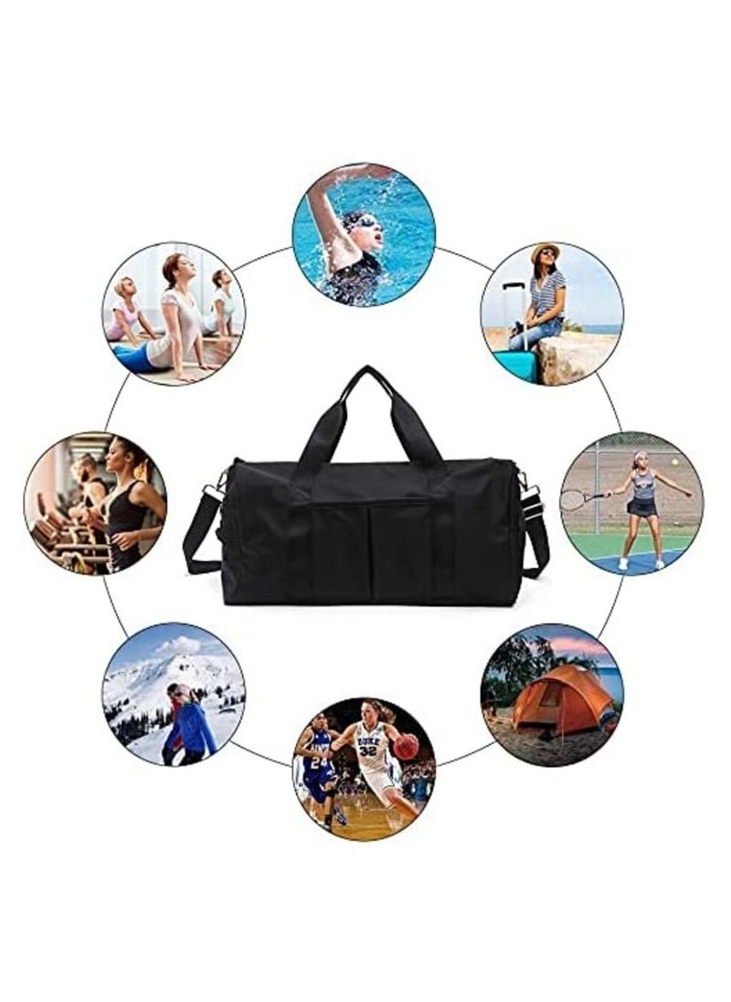 MahMir - Gym Bag with Shoes Compartment, Sports Bag with Waterproof Pocket for Wet Towels, Travel Duffel Bag for Men and Women by MahMir (Pink) - Image 1
