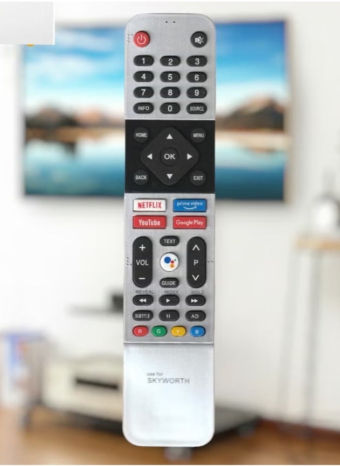 Skyworth - Smart TV Remote Control for Android TV | Universal Replacement Remote with Netflix, Prime Video, YouTube, and Google Play Hot Keys (No Voice) - Image 1