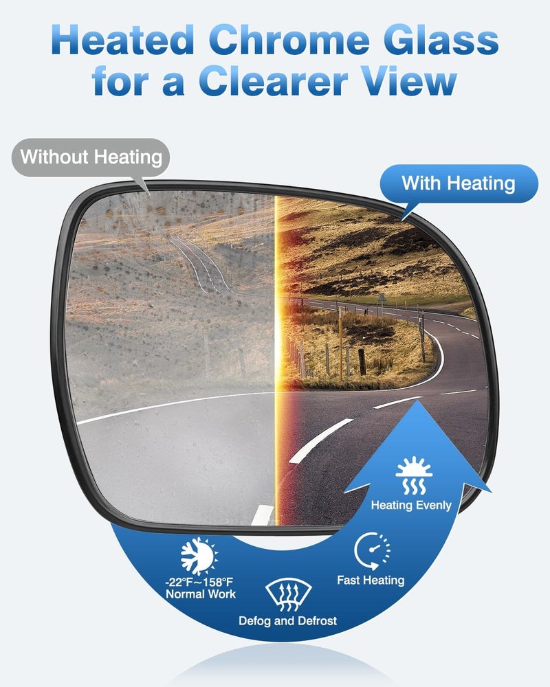 TOP-MAX Right Side Mirror Glass Replacement for Lexus RX Series - Image 4