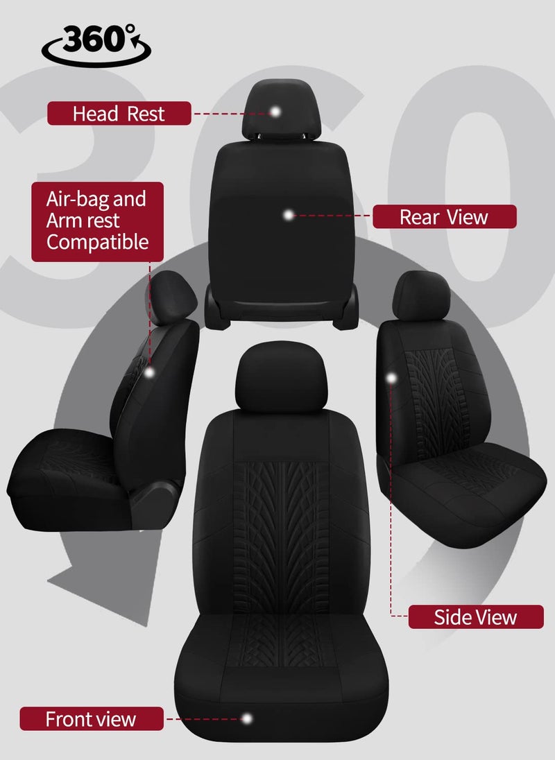 VarCozy Car Seat Covers Front Pair,Universal Cloth for Car,Breathable & Washable SUV, Sedan, Van, Automotive Interior Covers, Airbag Compatible - Image 3