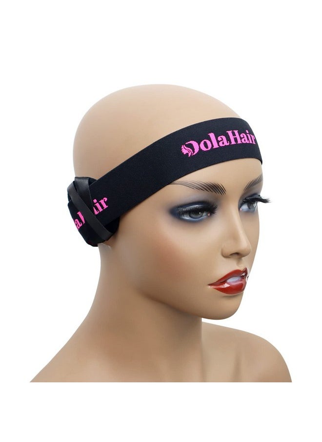 Dolahair Lace Melting Bandelastic Bands For Wig Edges 4Pcs Wig Band For Wigs Edge Wrap To Lay Edges Wig Band Edge Wrap To Lay Edgeselastic Band For Sewing Edge Laying Band (2 Pcs Bands With Ear Pads)  - Image 4