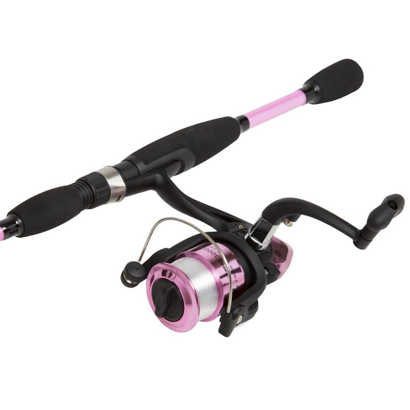 Wakeman Fishing Rod and Reel Combo - Strike Series Medium Action 78-Inch Spinning Reel Pole - Fishing Gear for Bass, Trout, and Lake by Wakeman (Hot Pink) - Image 4