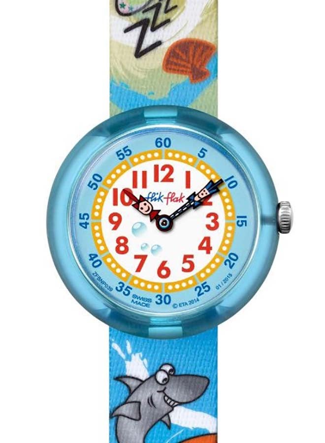 Swatch Kids Unisex Sharks On Holiday Quartz Movement Water Resistant Wrist Watch - 32 Mm - Image 1