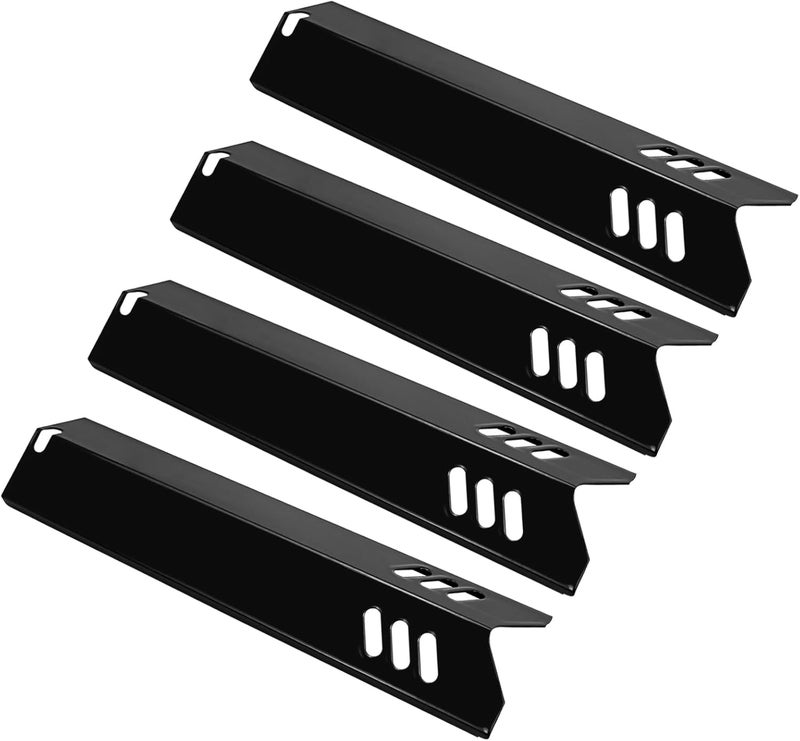 Unicook 4 Pack 15 Inch Grill Heat Plates Replacement Parts for Dyna-Glo DGF510SSP, DGF493BNP, Porcelain Grill Burner Covers, BBQ Heat Shields for Uniflame GBC1460W - Image 1