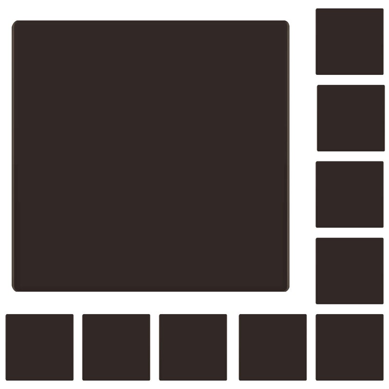 LIDER Double Blank Wall Plate Temperature and Impact Resistant Screwless Design Modern Upgrade Midsize 2Gang 488 x 492 UL Listed Thermoplastic Matte Brown 10Pack - Image 2