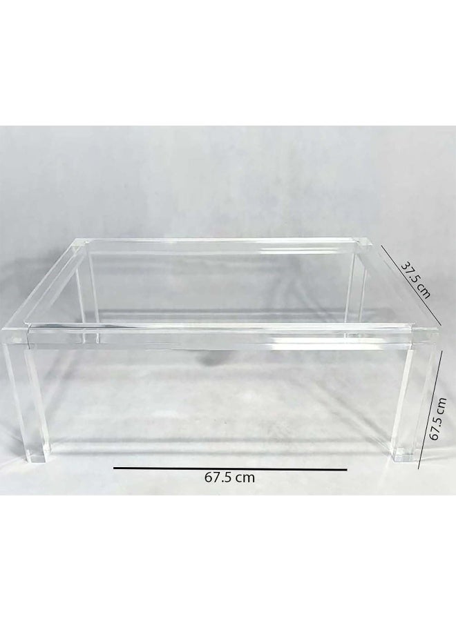 Horoof Home Horoof Home® Premium Clear Acrylic Coffee Table – Modern Transparent Design - Image 2