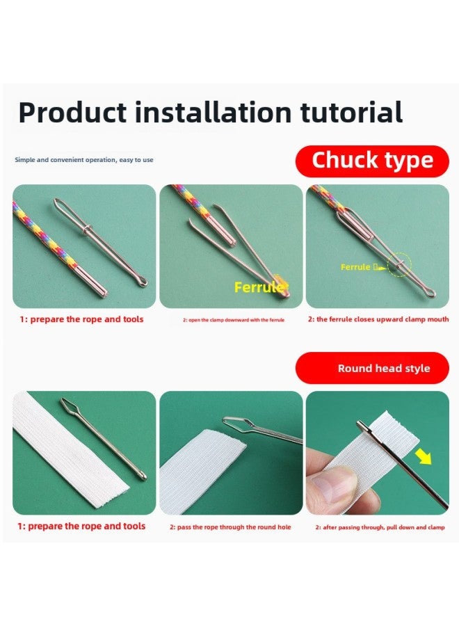 Rope Threading Device Elastic Band Special Tool Clip Waist Rope Threading Device Wide Rubber Band Pants Wearing Artifact Threading Device-Model:Closed Mouth Type  - Image 2