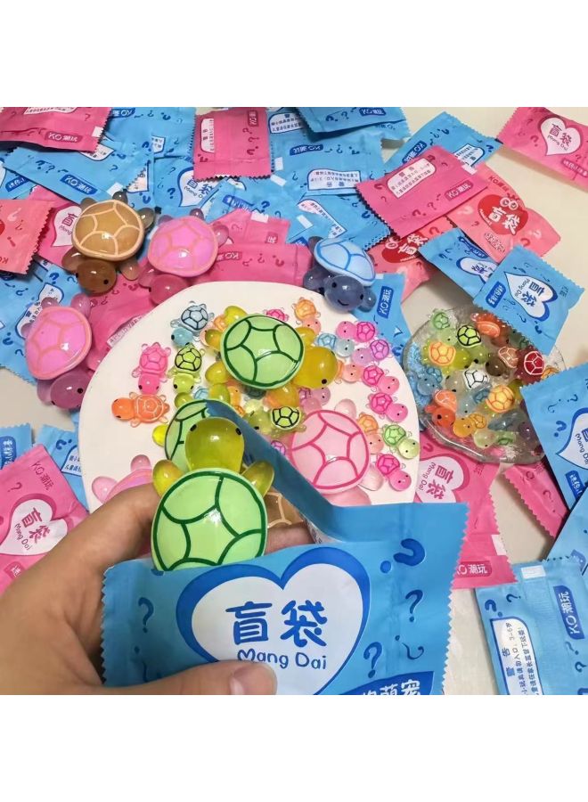 Large Resin Luminous Turtle Pair Touch Turtle Blind Bag DIY Accessories Trendy Play Desktop Small Ornaments Toy-Color:Luminous Turtle Blind Bag Mixed With One  - Image 1