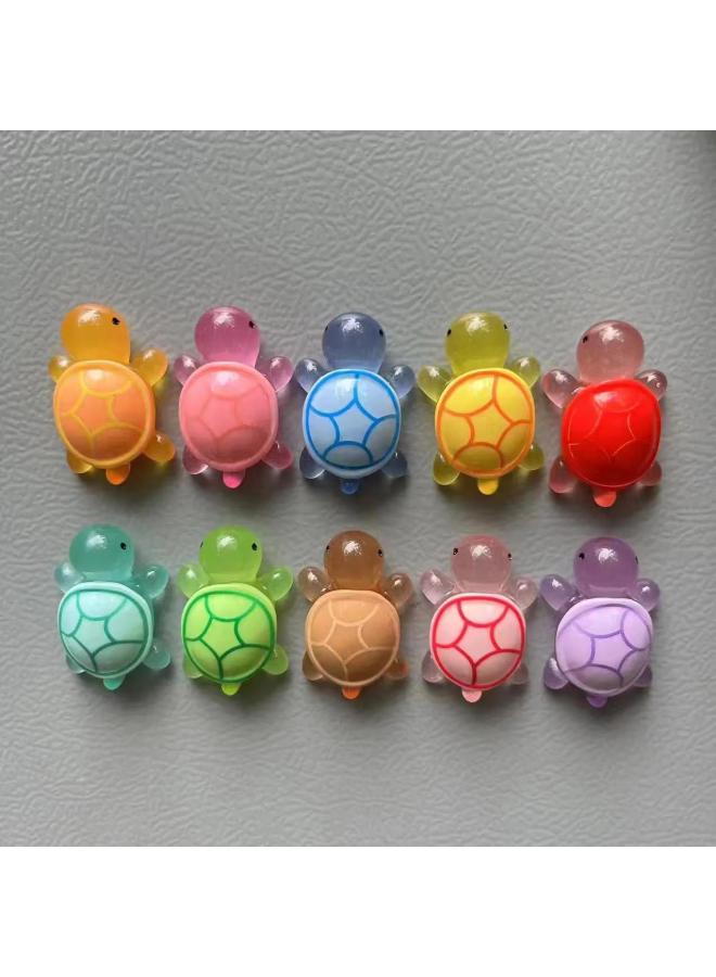 Large Resin Luminous Turtle Pair Touch Turtle Blind Bag DIY Accessories Trendy Play Desktop Small Ornaments Toy-Color:Luminous Turtle Blind Bag Mixed With One  - Image 3