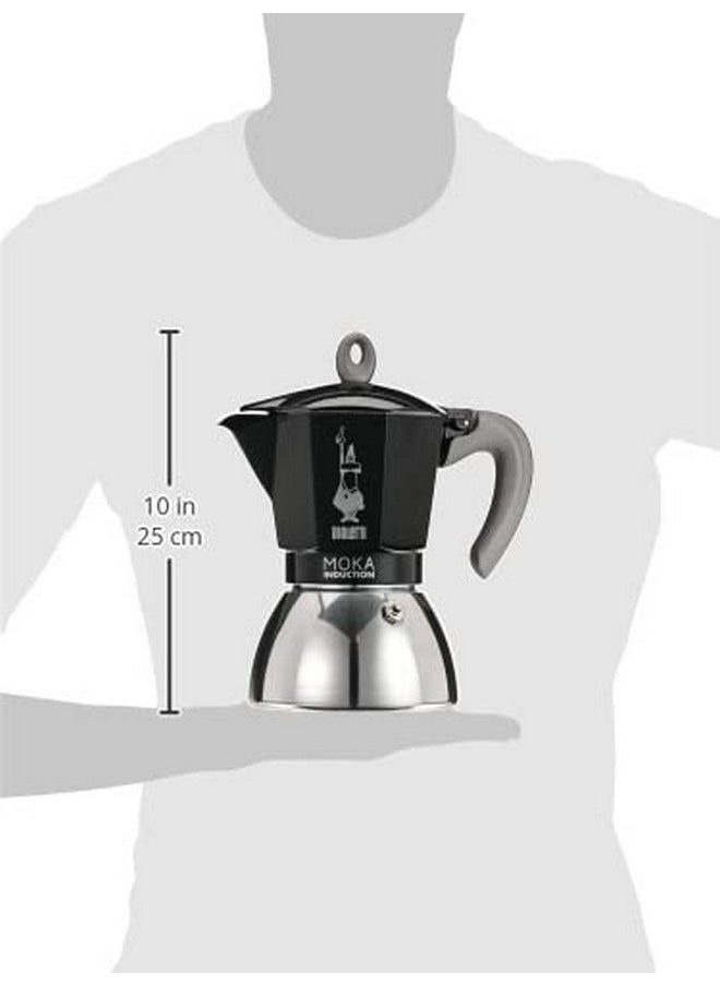 BIALeTTI Bialetti - Moka Induction, Moka Pot, Suitable for all Types of Hobs, 6 Cups Espresso (9.4 Oz Espresso), 280 ml, Black  - Image 2
