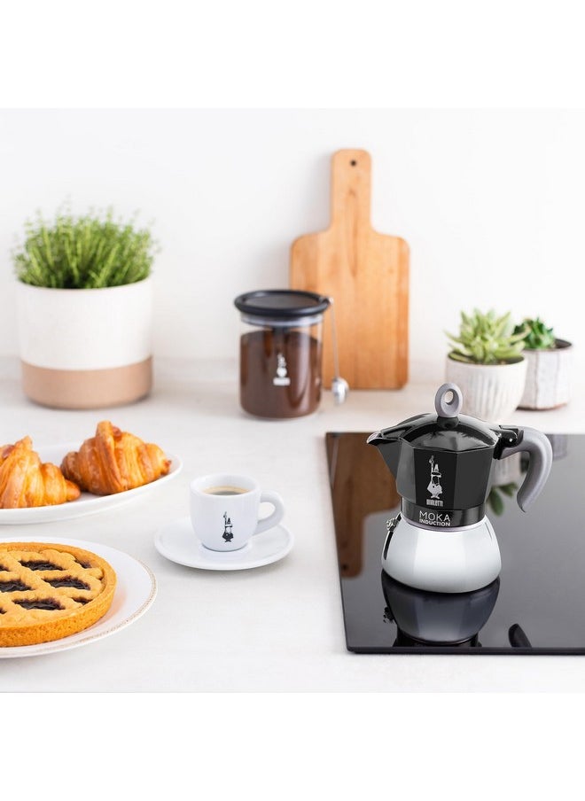 BIALeTTI Bialetti - Moka Induction, Moka Pot, Suitable for all Types of Hobs, 6 Cups Espresso (9.4 Oz Espresso), 280 ml, Black  - Image 3