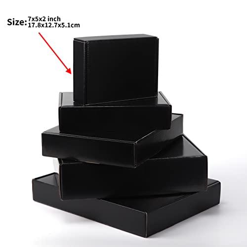 EXYGLO Shipping Cardboard Boxes for Small Business, Packing and Mailing, 7x5x2 - Pack of 25, Black - Image 5