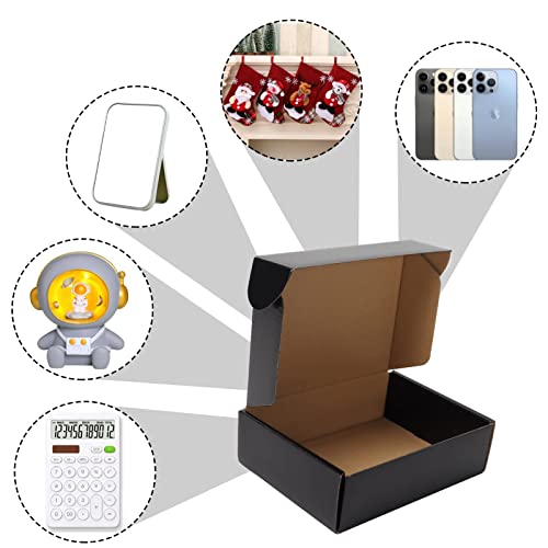 EXYGLO Shipping Cardboard Boxes for Small Business, Packing and Mailing, 7x5x2 - Pack of 25, Black - Image 4