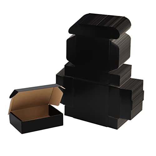 EXYGLO Shipping Cardboard Boxes for Small Business, Packing and Mailing, 7x5x2 - Pack of 25, Black - Image 1