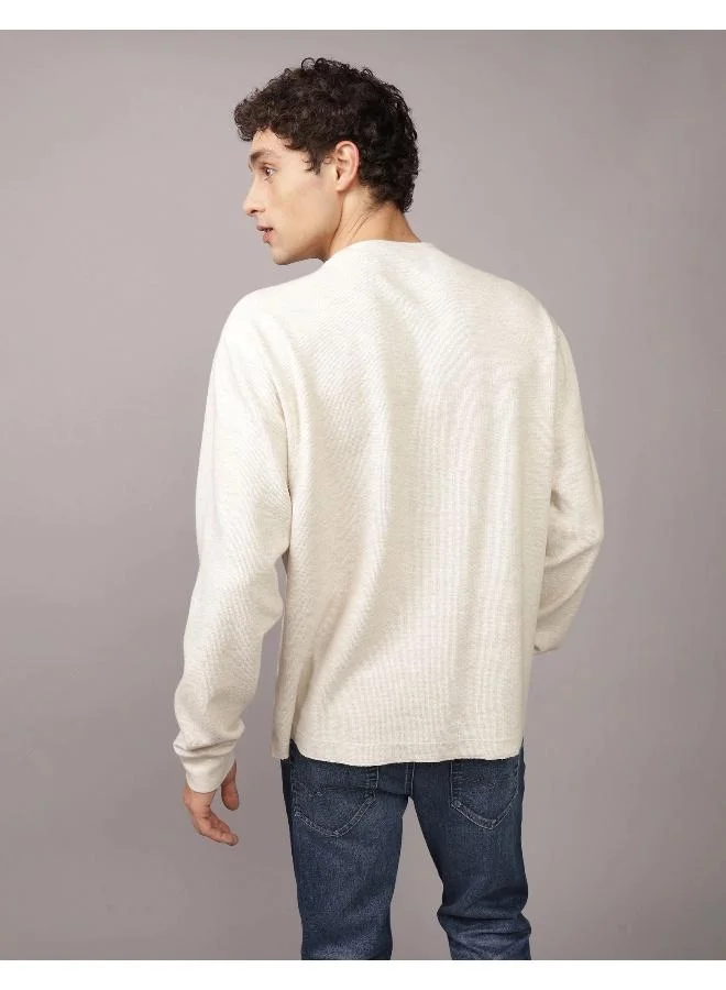 American Eagle AE Long-Sleeve Washed Crew Neck Thermal T-Shirt