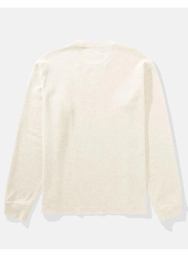 امريكان ايجل AE Long-Sleeve Washed Crew Neck Thermal T-Shirt