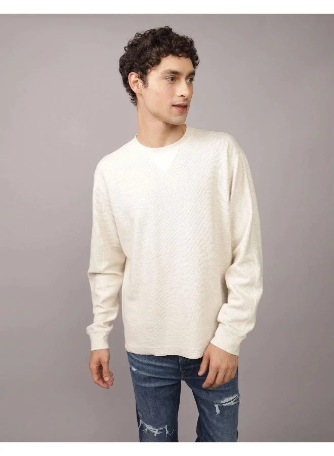 امريكان ايجل AE Long-Sleeve Washed Crew Neck Thermal T-Shirt