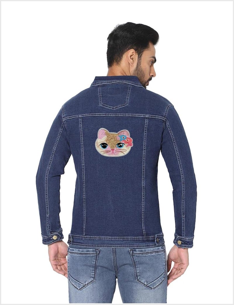 Generic Cat with Flowers Animal Applique Embroidered Sew-on Patch ; Size: 14.5cm x 12cm for Jackets, Bags, T-Shirts, Jeans, Outdoor Clothing ; Imported from Malaysia (1 Piece). (Code: L-26)  - Image 4